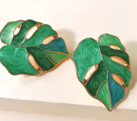 Palm Tree Leaf Earring