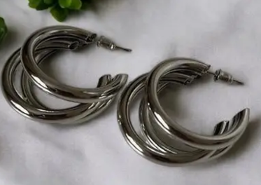 silver plated earring