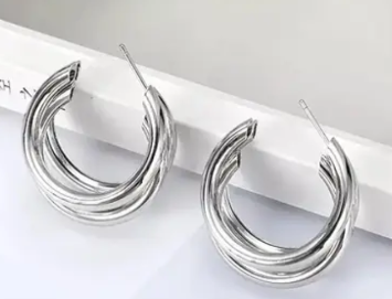 silver plated earring