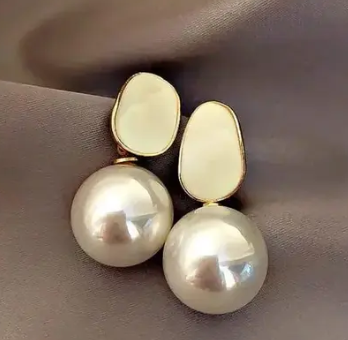 Gold Plated Pearl Drop Earrings